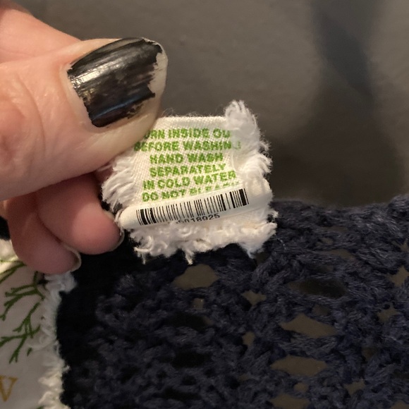 Anthropologie blue and white striped with crochet details excellent condition - Picture 10 of 10